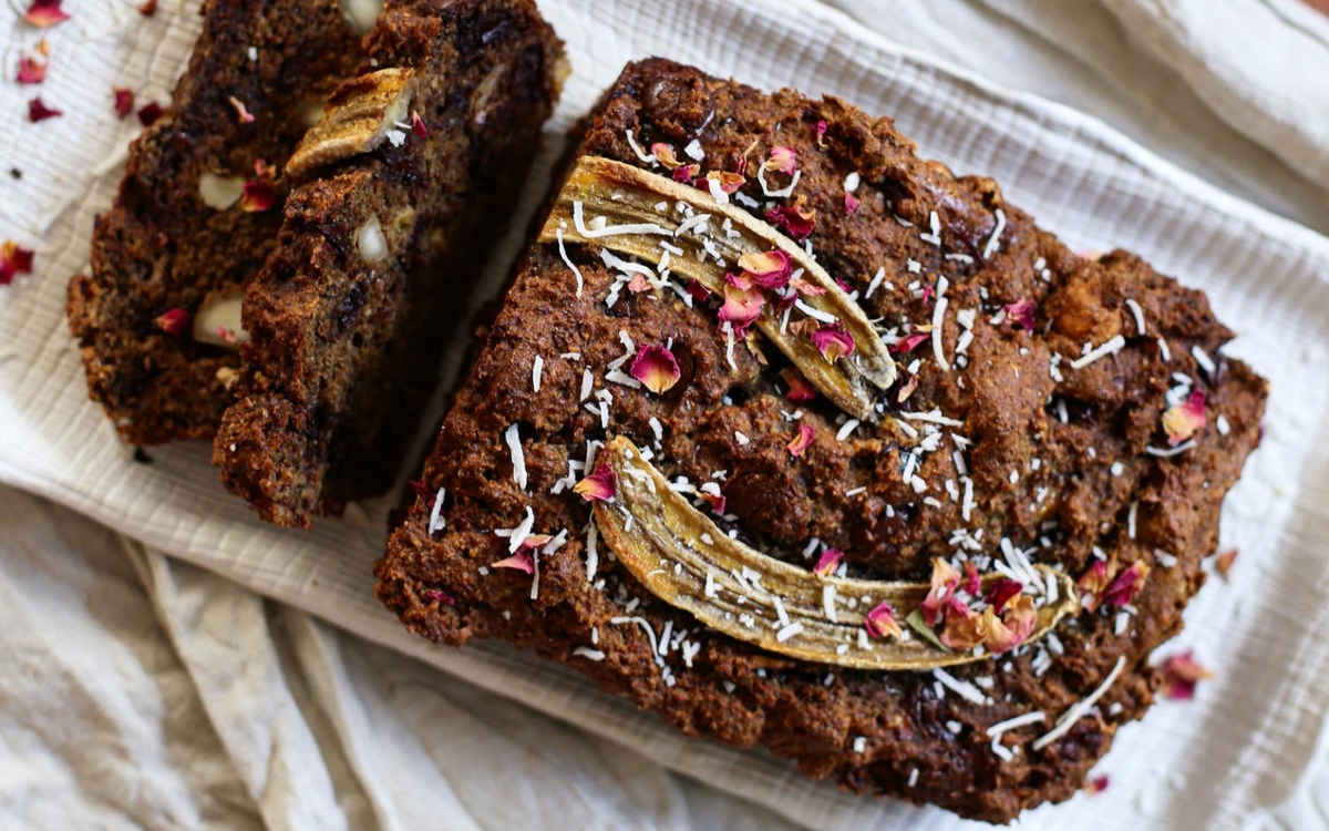Banana Bread w Macadamia Coffee Butter