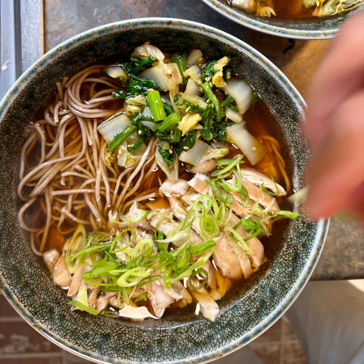 Loaded Chicken Soba With Sesame Greens