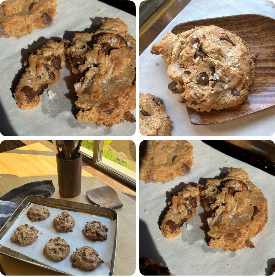 Almond, Maple and Choc Chip Cookies