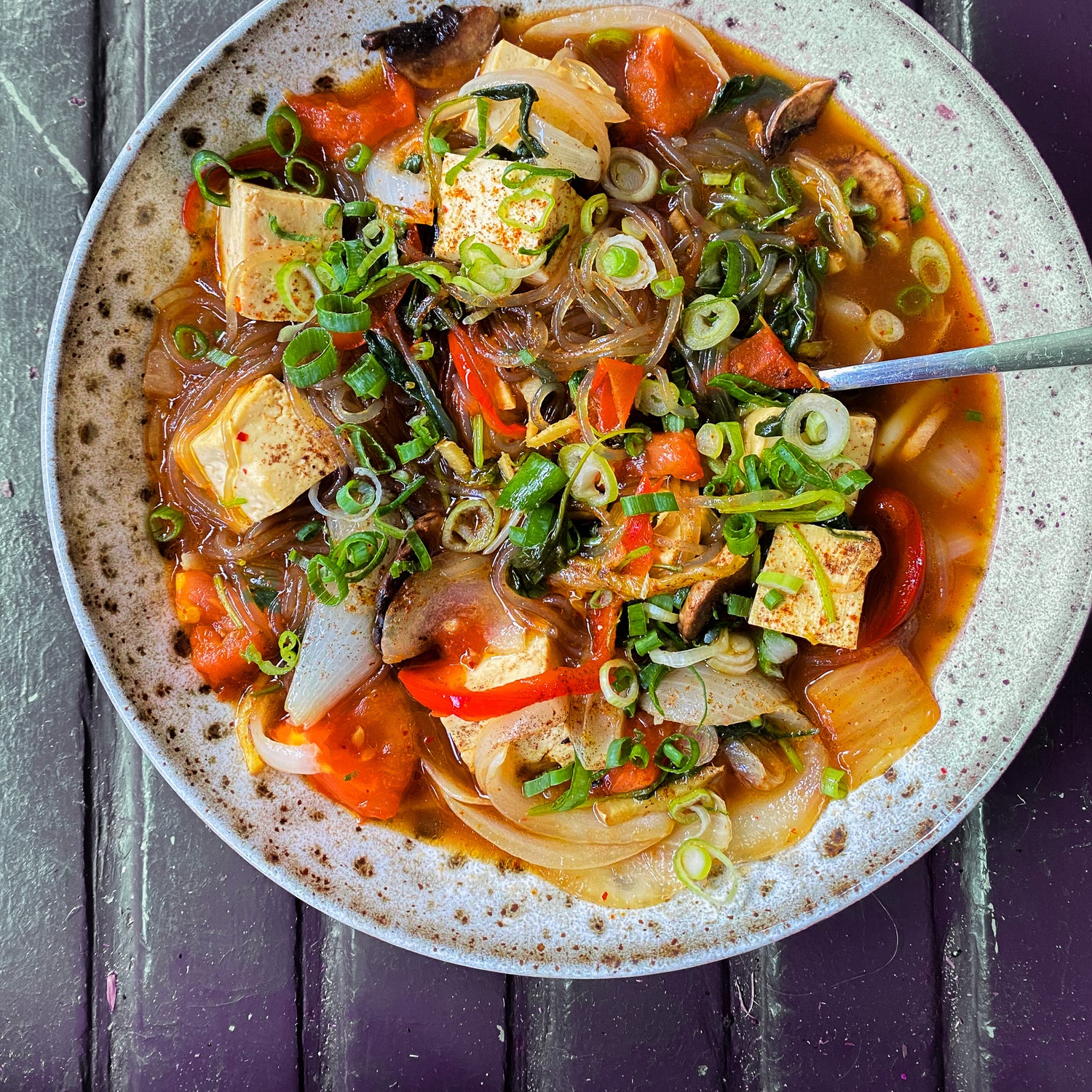 Bone Broth Kimchi Noodle Soup