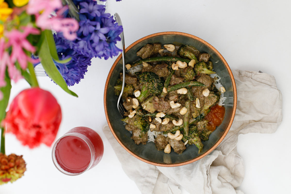 Kangaroo, Bean and Broccoli Rendang Curry