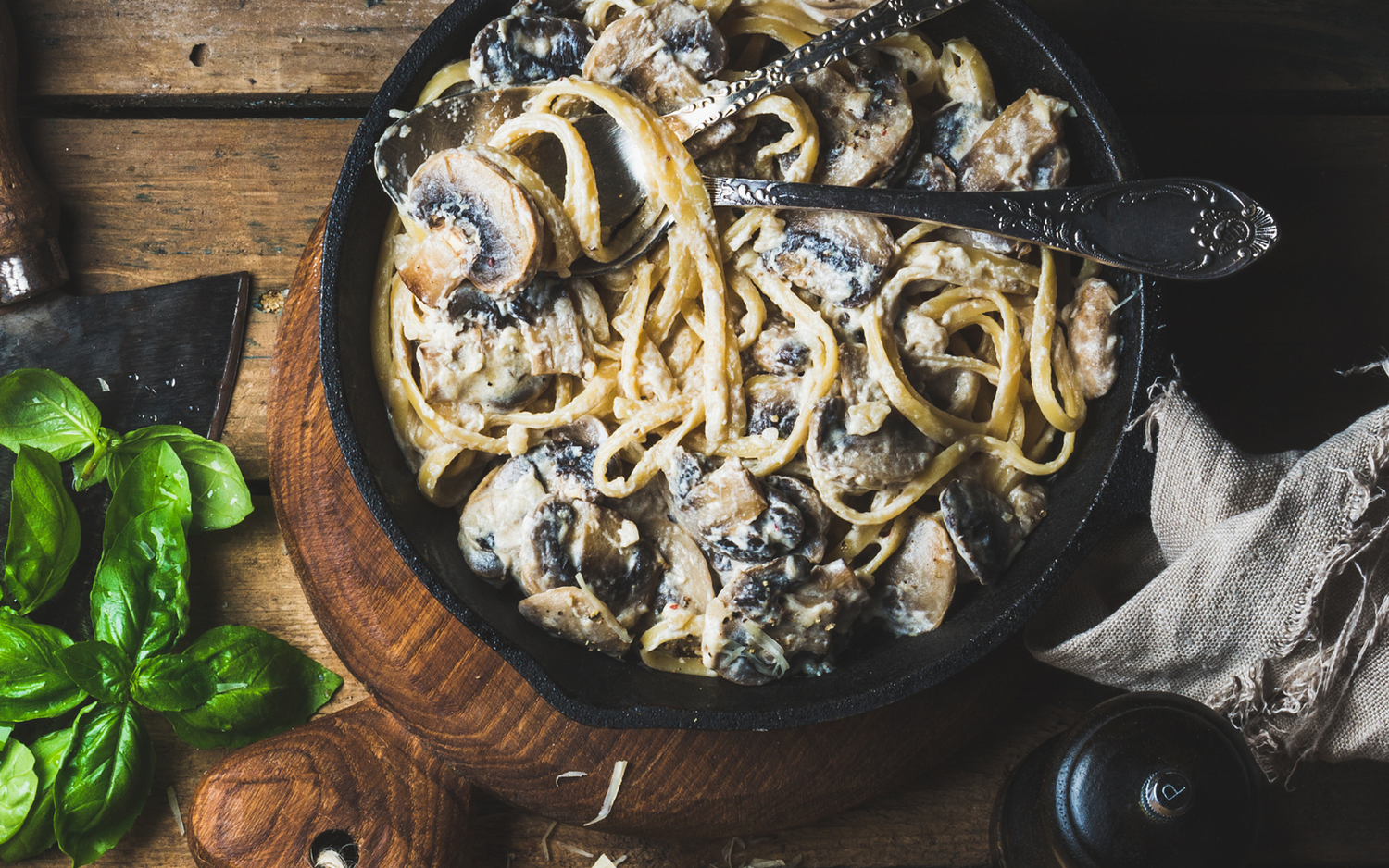 Byrons Creamy Mushroom Pasta