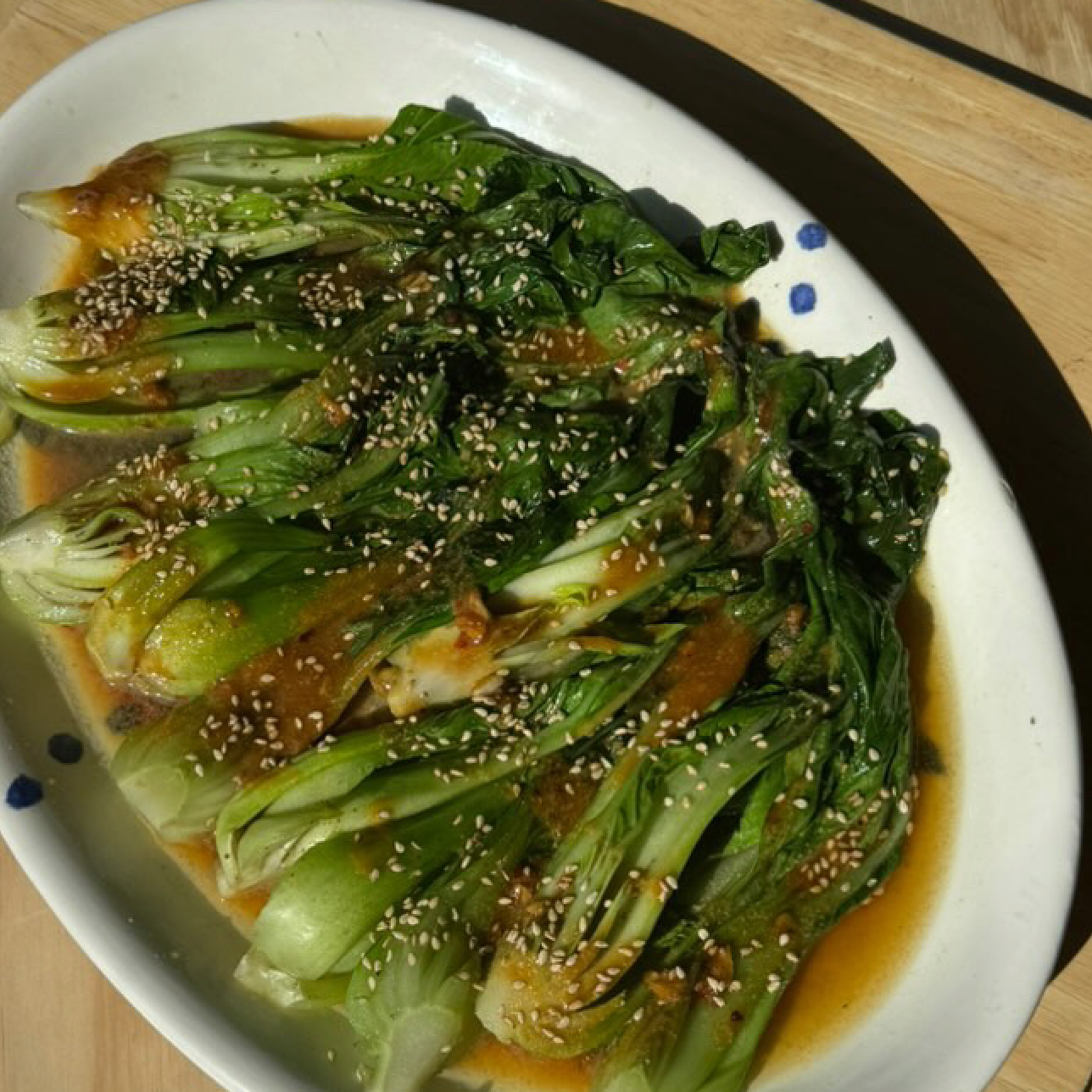 SPICY TAHINI & GARLIC PAK CHOY