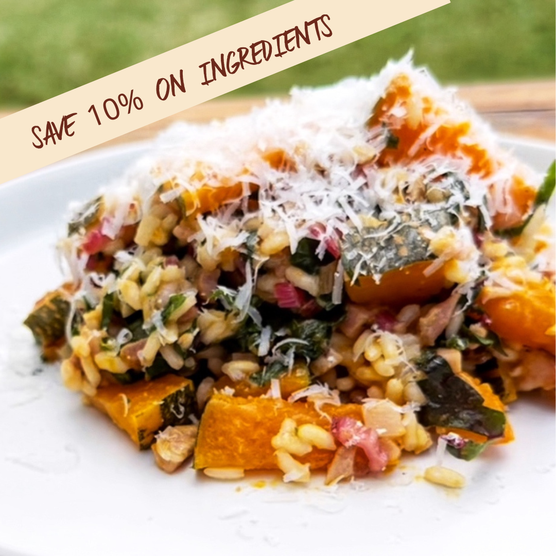 Silverbeet, Pumpkin & Bacon Risotto