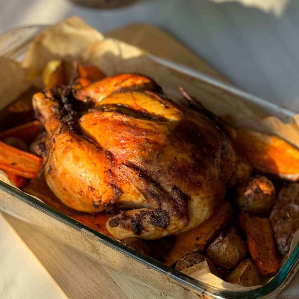 Harissa Garlic and Lemon Roast Chicken