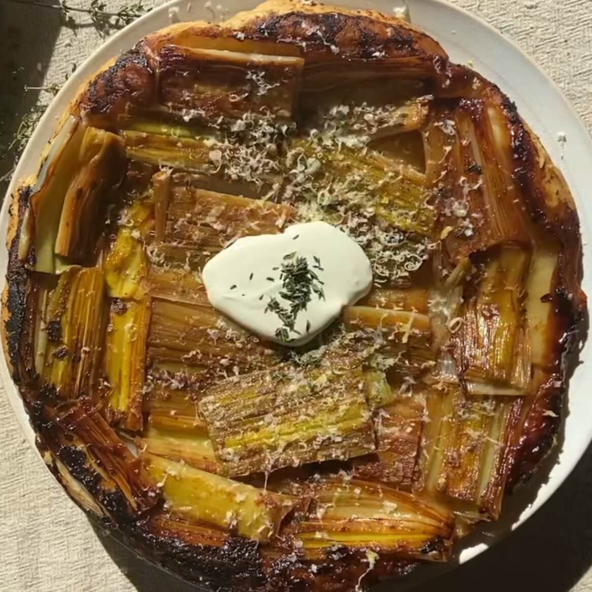 Miso & Leek Tarte Tartin