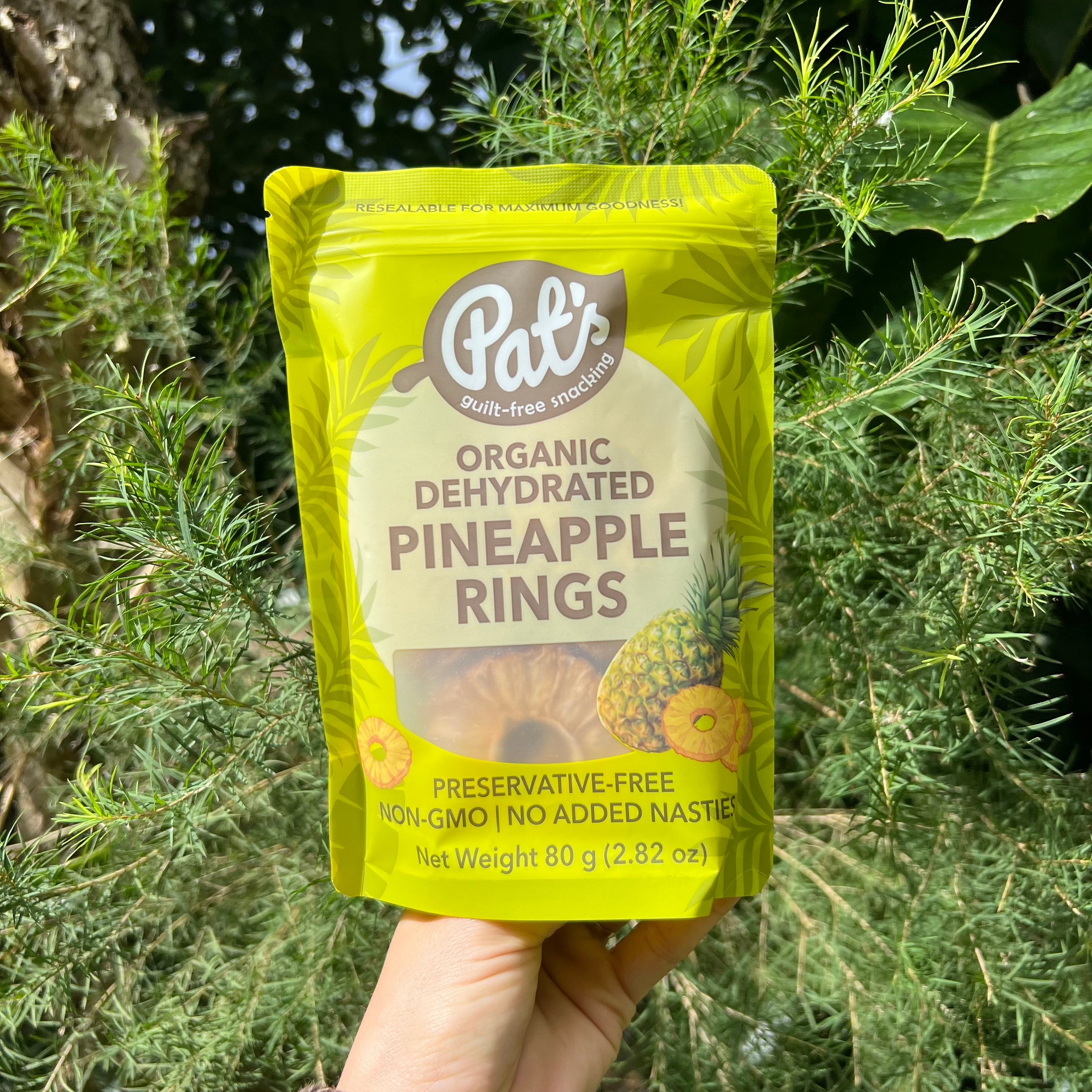 Organic Dehydrated Pineapple - Pats 80g