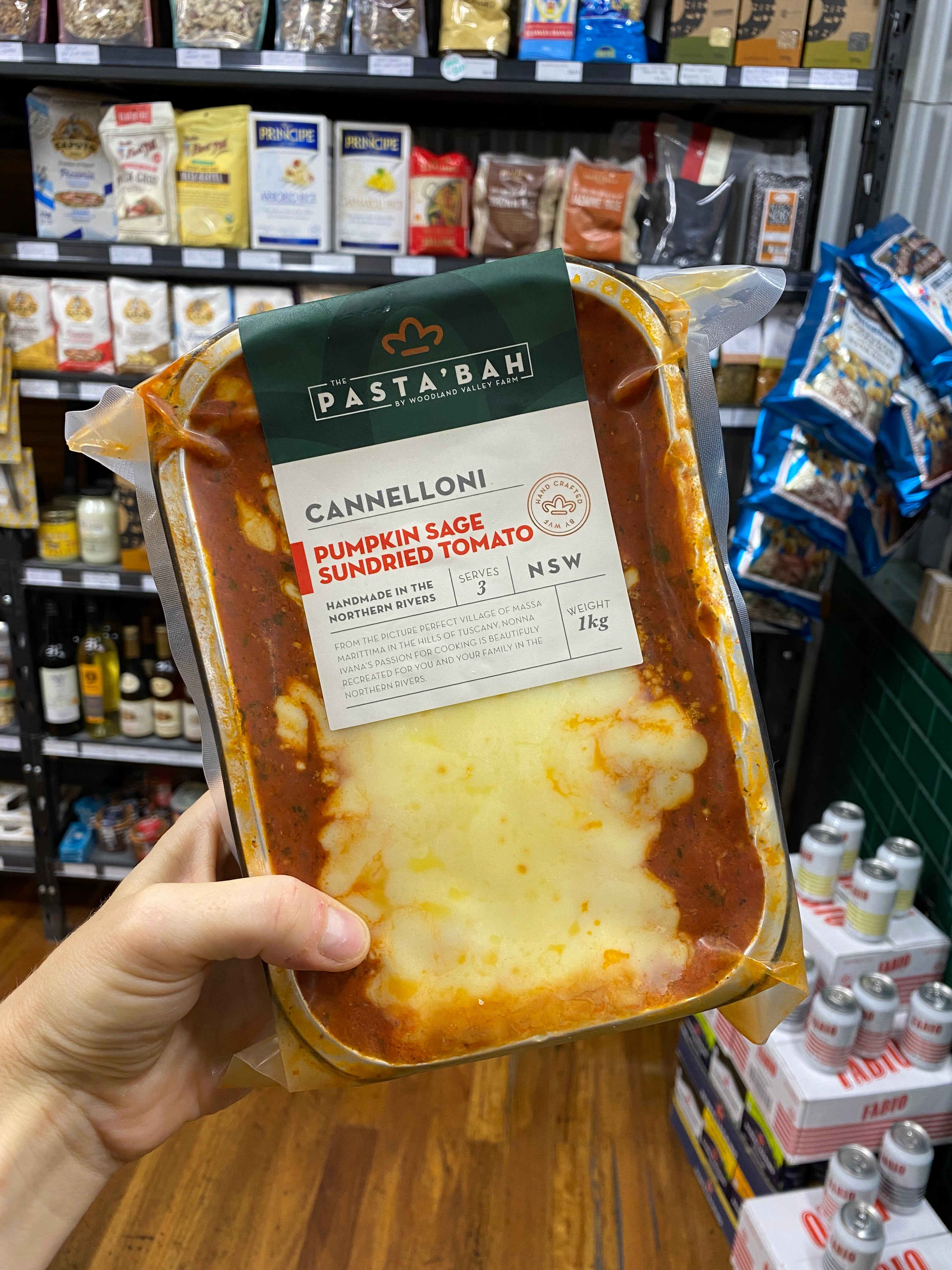 Pumpkin, Ricotta, Sundried Tomato & Sage Cannelloni 1kg - Local Handmade Pasta by The Pasta'bah