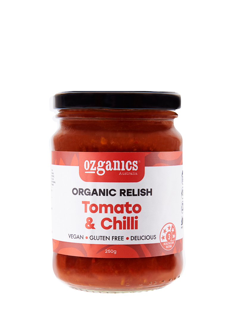 Organic Tomato & Chilli Relish 250ml - Ozganics