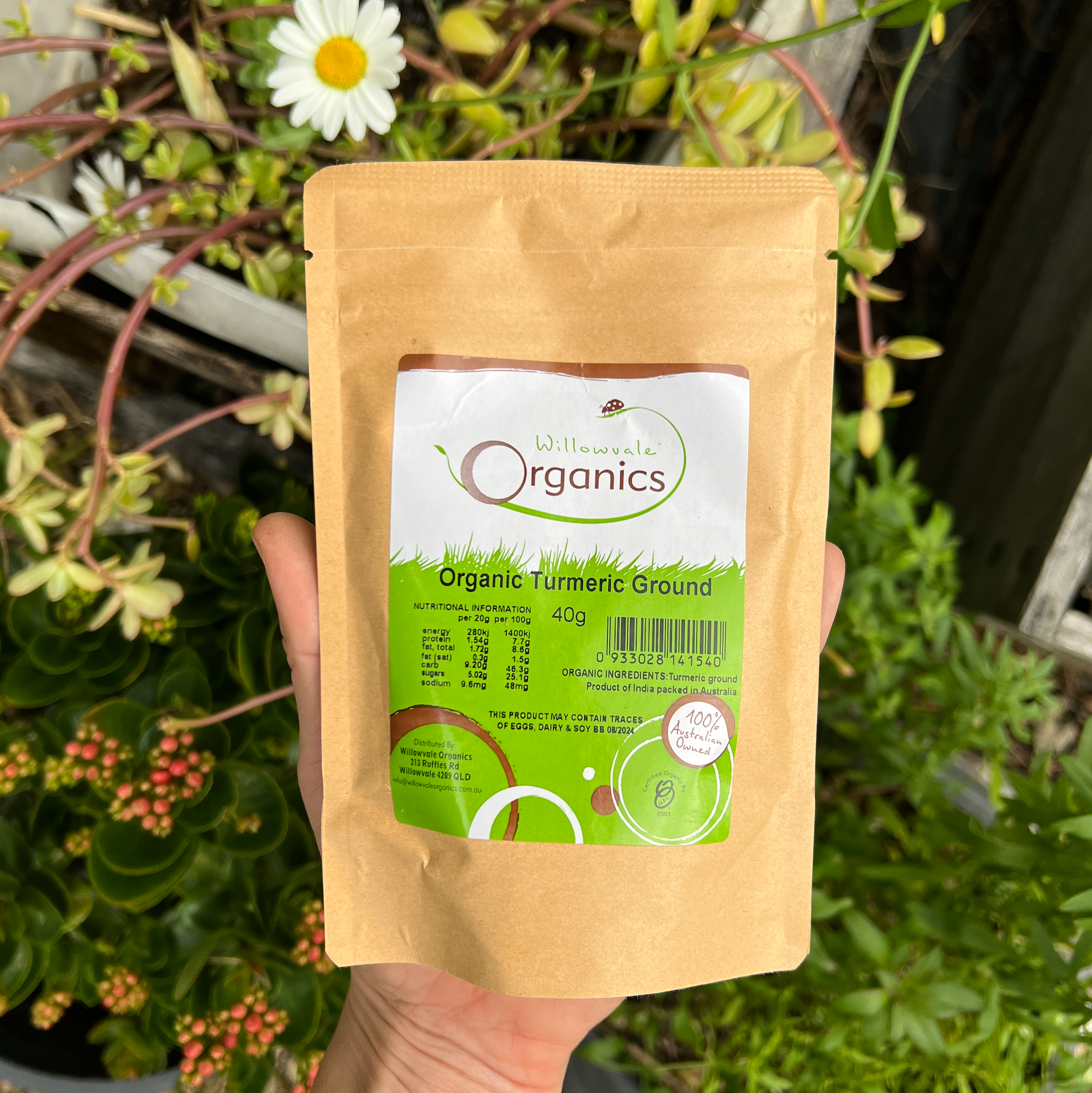 Certified Organic Ground Turmeric 40g