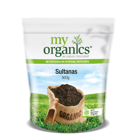 Organic Dried Sultanas 500g - My Organics Dried Sultanas