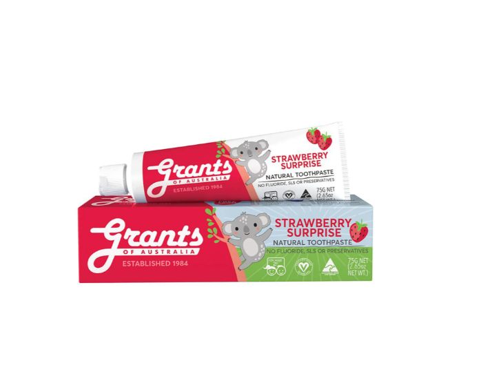 GRANTS Kids Natural Toothpaste - Strawberry Surprise