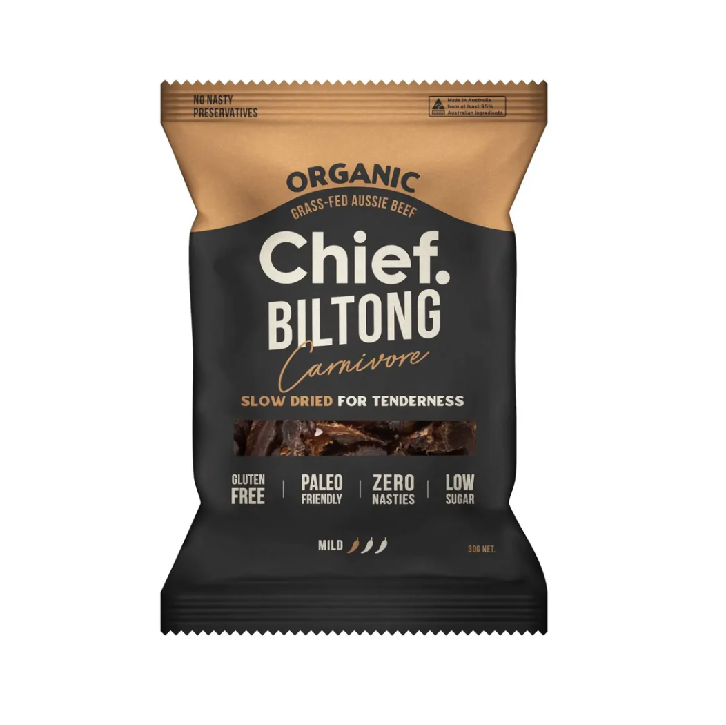 Organic Beef Biltong Carnivore 30g - Chief
