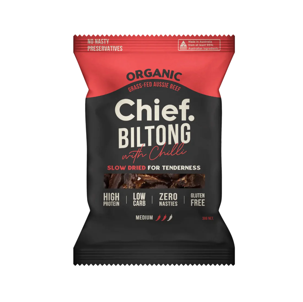 Organic Beef Biltong Cayenne Chilli 30g - Chief
