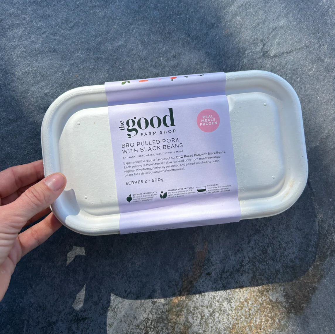 BBQ Pulled Pork w/ Black Beans Organic & GF - The Good Farm Shop (Serves 2-4)