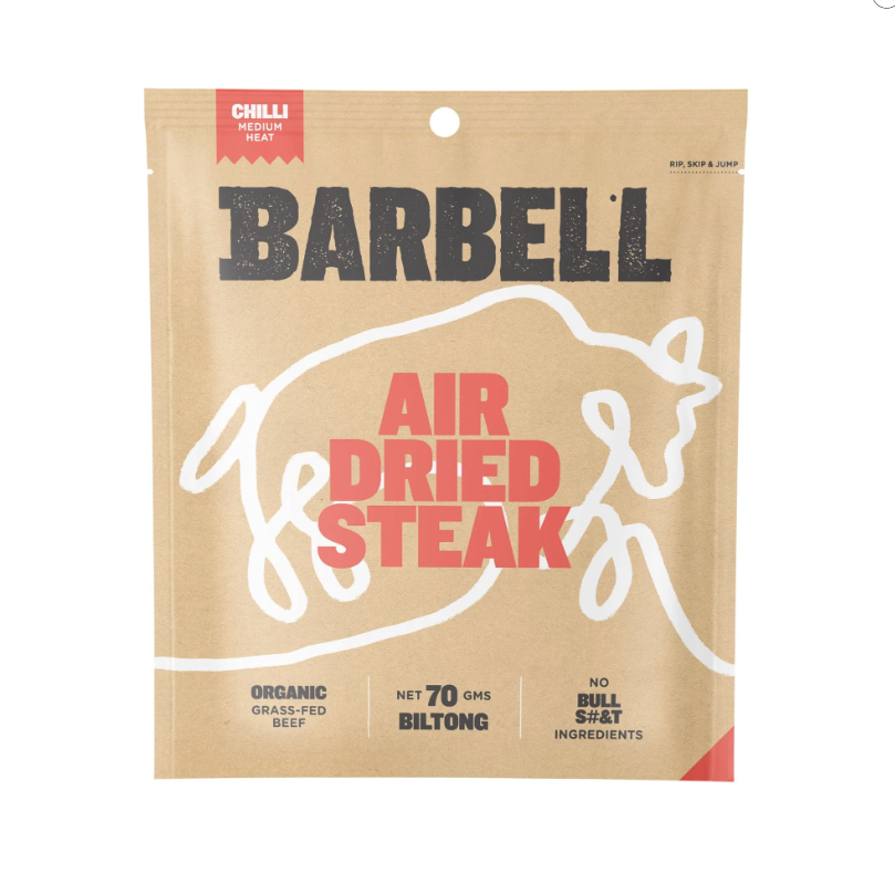 Chilli Biltong - Organic & Grass fed Air Dried Steak - 70g