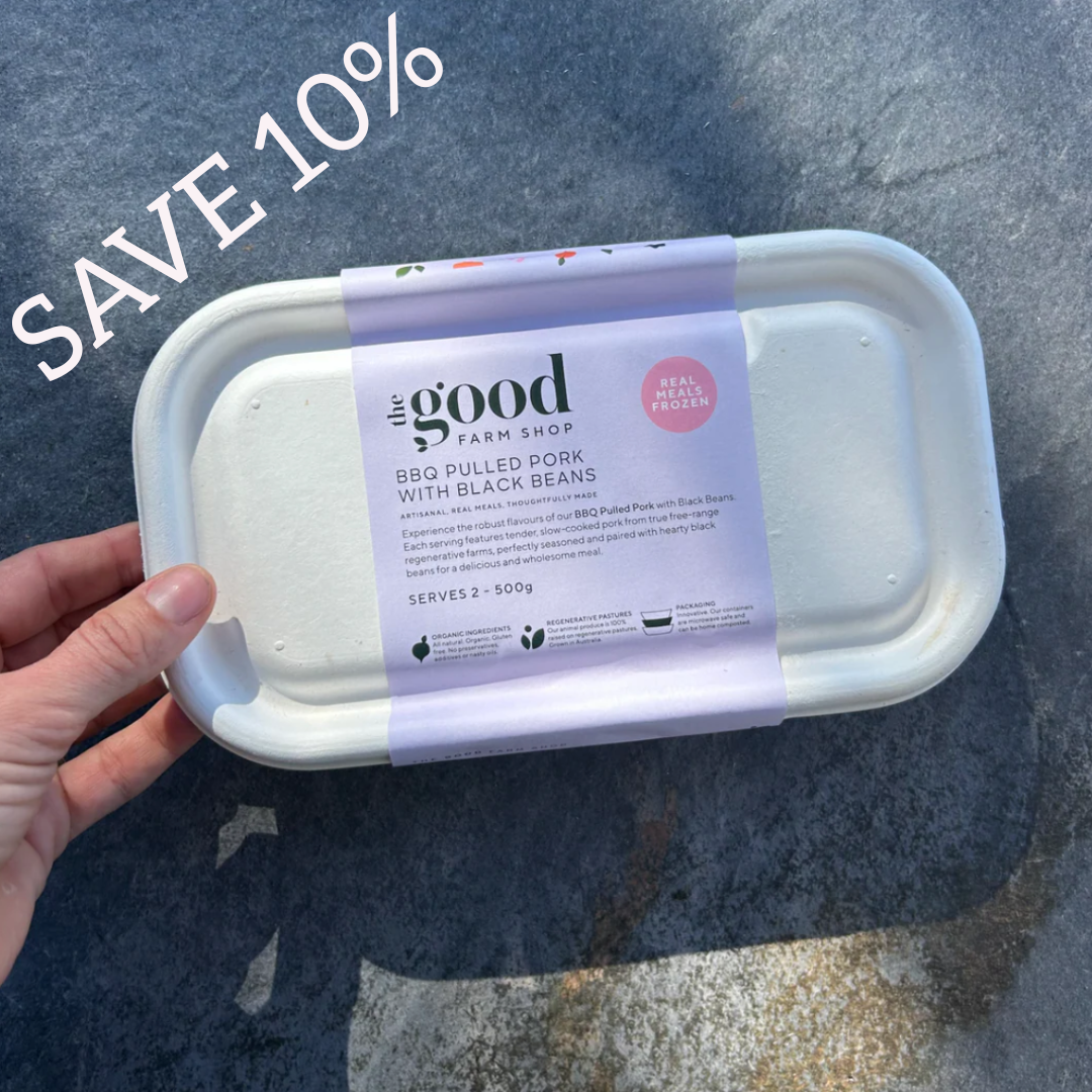 BBQ Pulled Pork w/ Black Beans Organic & GF - The Good Farm Shop (Serves 2-4)