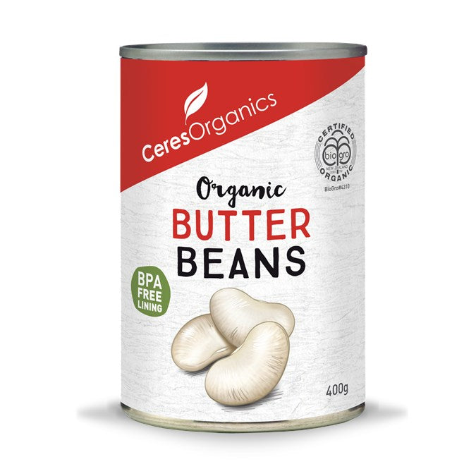 Organic Butter Beans (can) 400g - Ceres Organics