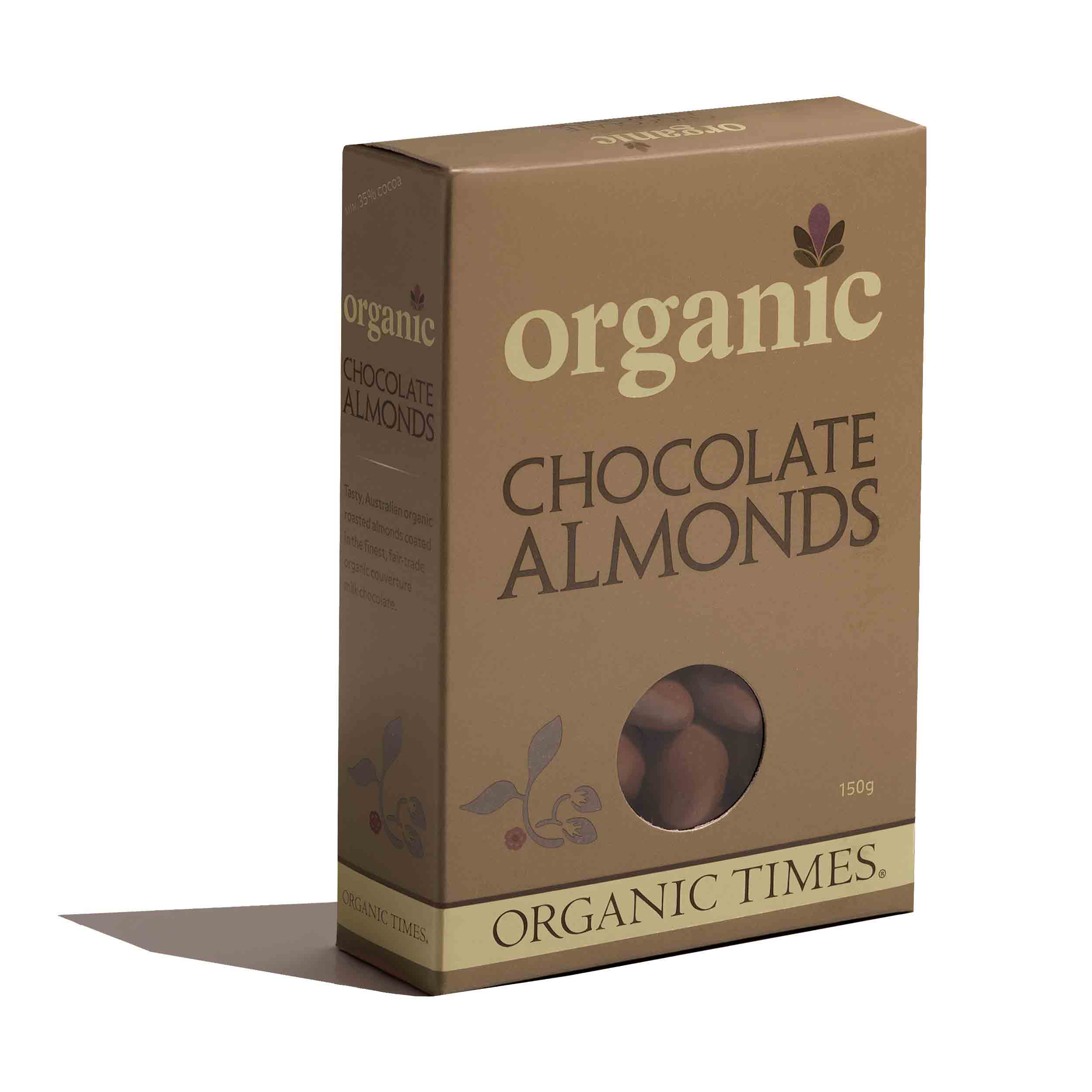 Organic Milk Chocolate Covered Almonds 150g - Organic Times