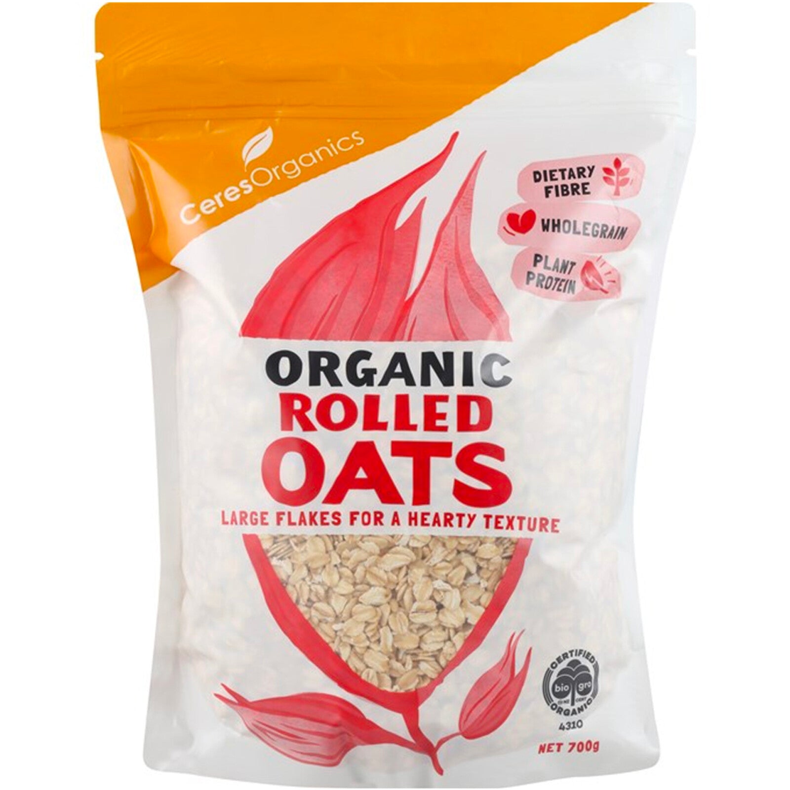 Organic Rolled Oats 700g - Ceres Organics