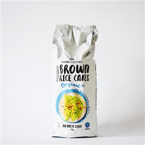 Organic Brown Rice Cakes w/ Sea Salt 110g - Ceres Organics