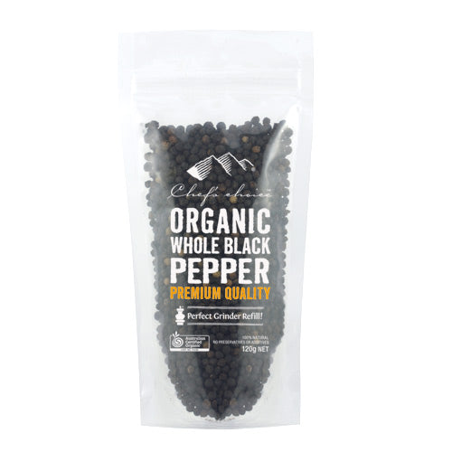 CHEF'S CHOICE Himalayan Organic Black Pepper Standing Pouch 