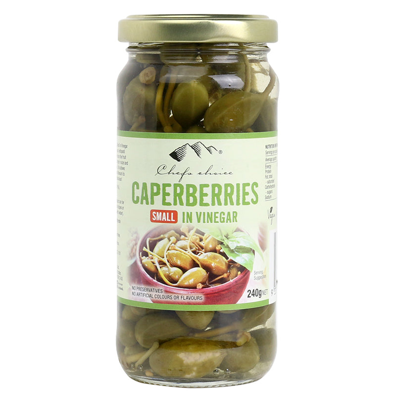 CHEF'S CHOICE Caperberries Small In Vinegar 240g
