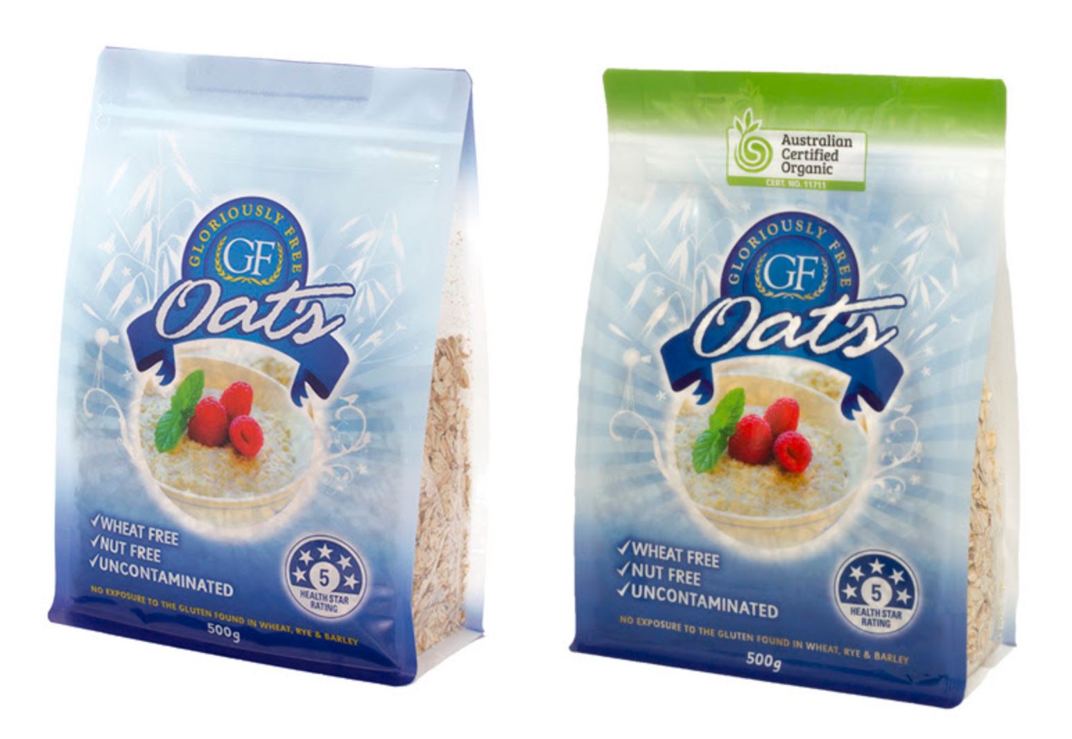 Gloriously Free  Organic Uncontaminated Oats- ORGANIC 500g