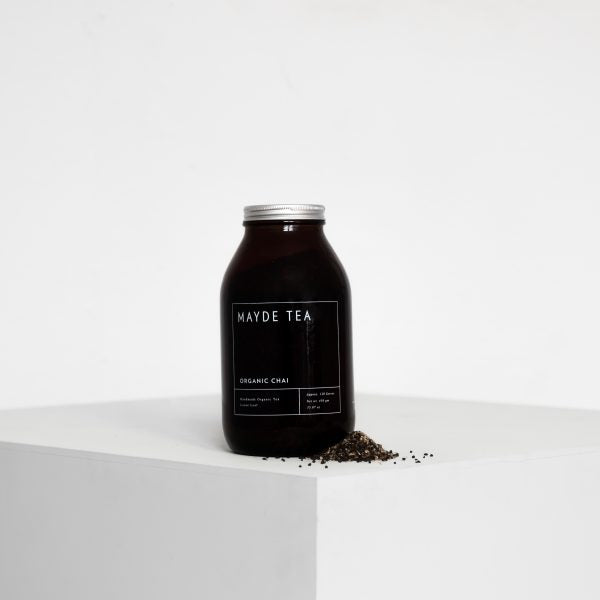 MAYDE TEA Organic Chai  AMBER JARS - 120 SERVES