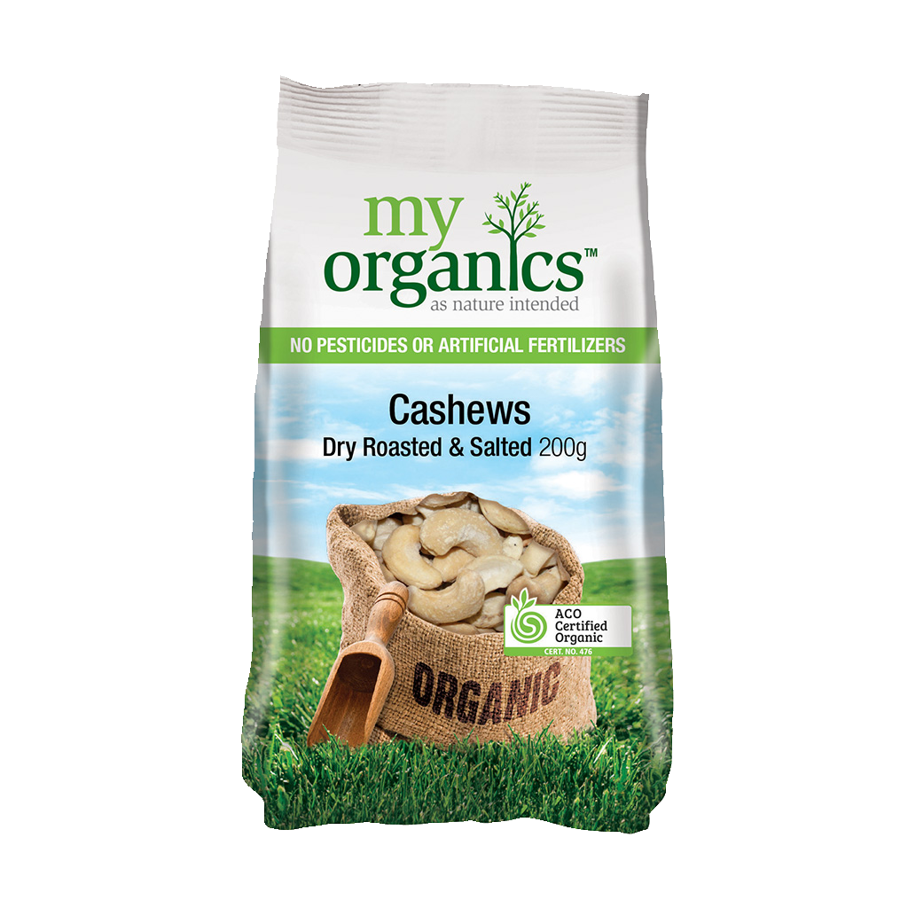 Cashews Roasted & Salted 200g - My Organics