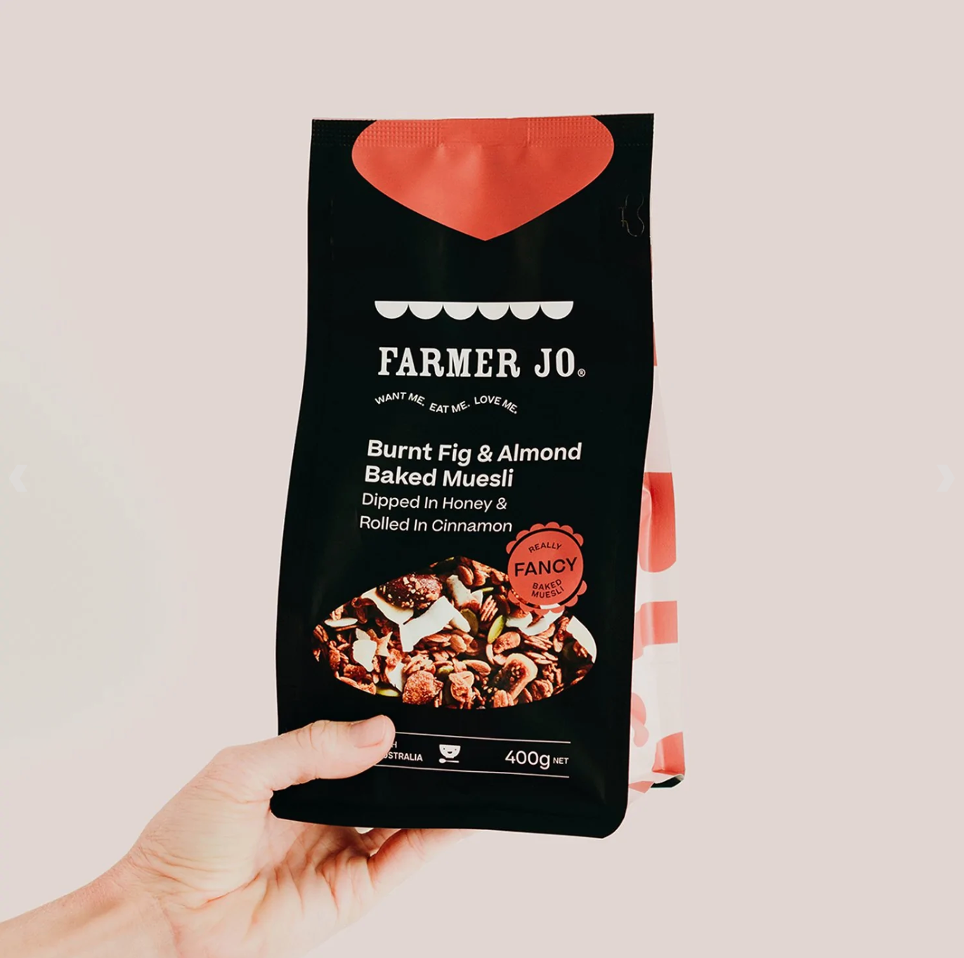 Farmer Jo - Burnt Fig & Almond Baked Muesli 400g