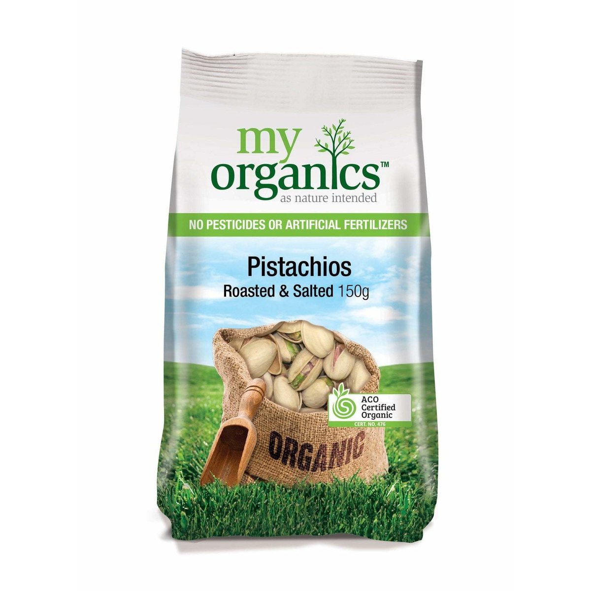 Organic Roasted & Salted Pistachios 150g