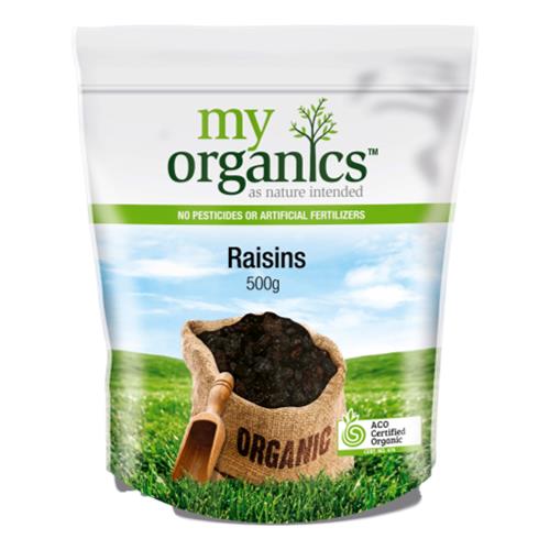 Organic Dried Raisins 500g - My Organics