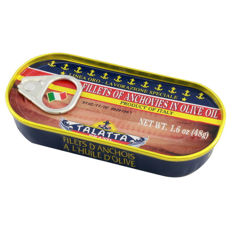 CHEF'S CHOICE Talatta Fillets of Anchovies in Olive Oil 48g