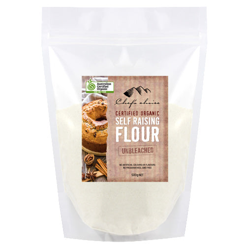 Self Raising Flour Unbleached  500g - Chef's Choice Organic