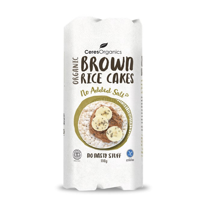 CERES ORGANICS Ceres Organic Brown Rice Cakes - No Added Salt G/F 110g