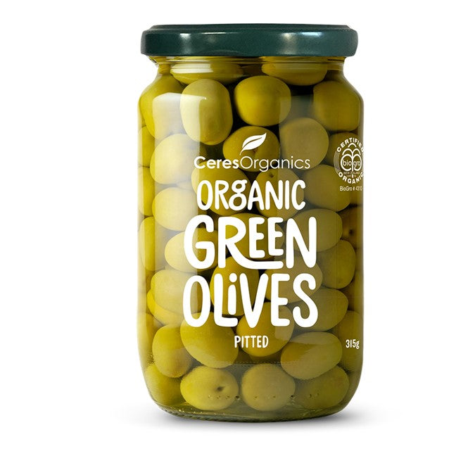 CERES ORGANICS Ceres Organic Green Olives Pitted  320g