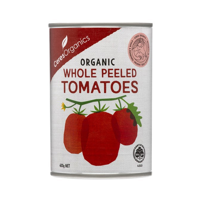 CERES ORGANICS Ceres Organic Whole Peeled Tomatoes (can)  400g