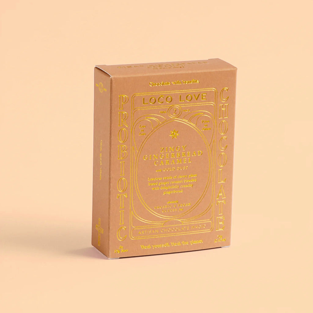 Zingy Gingerbread Caramel with Gold Dust - Loco Love