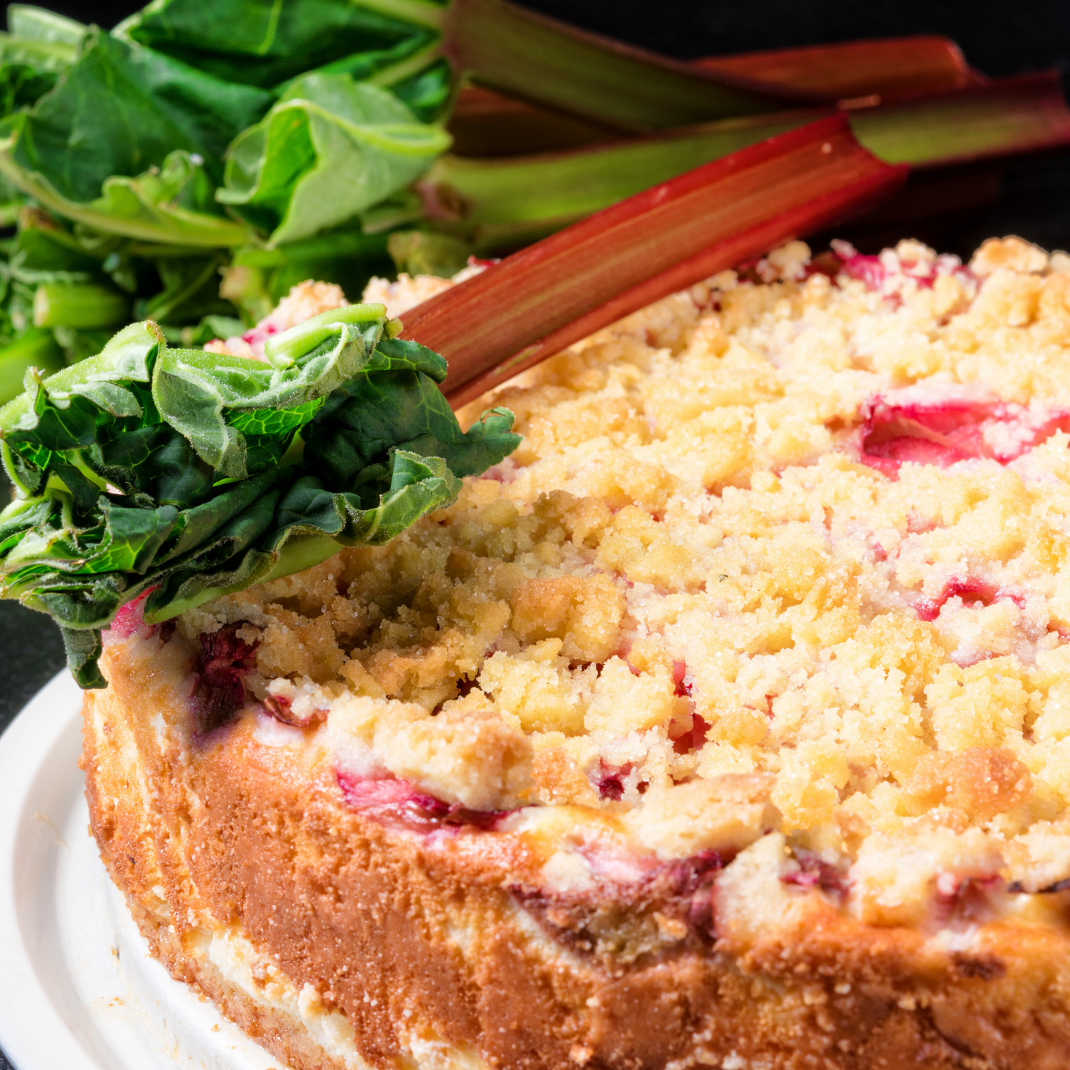 Organic Rhubarb & Apple Shortcake Crumble Recipe ( GF and Non-GF)