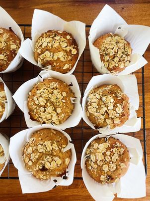 Banana Honey & Oat Muffins