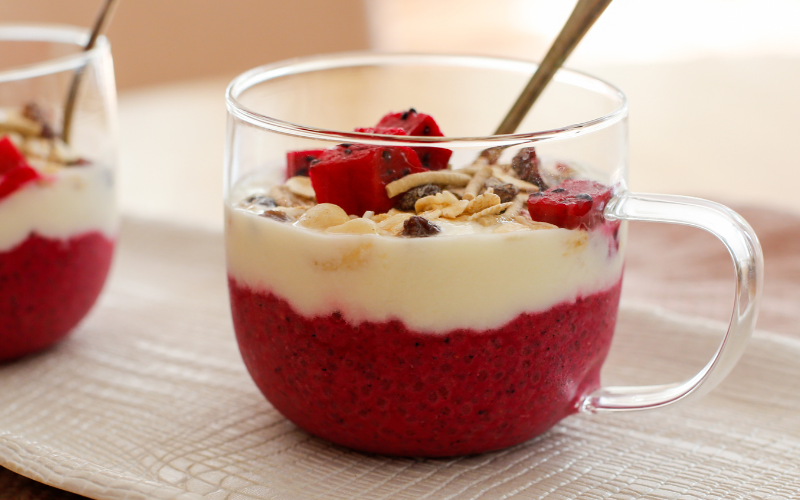 Dragonfruit Coconut Chia Pudding
