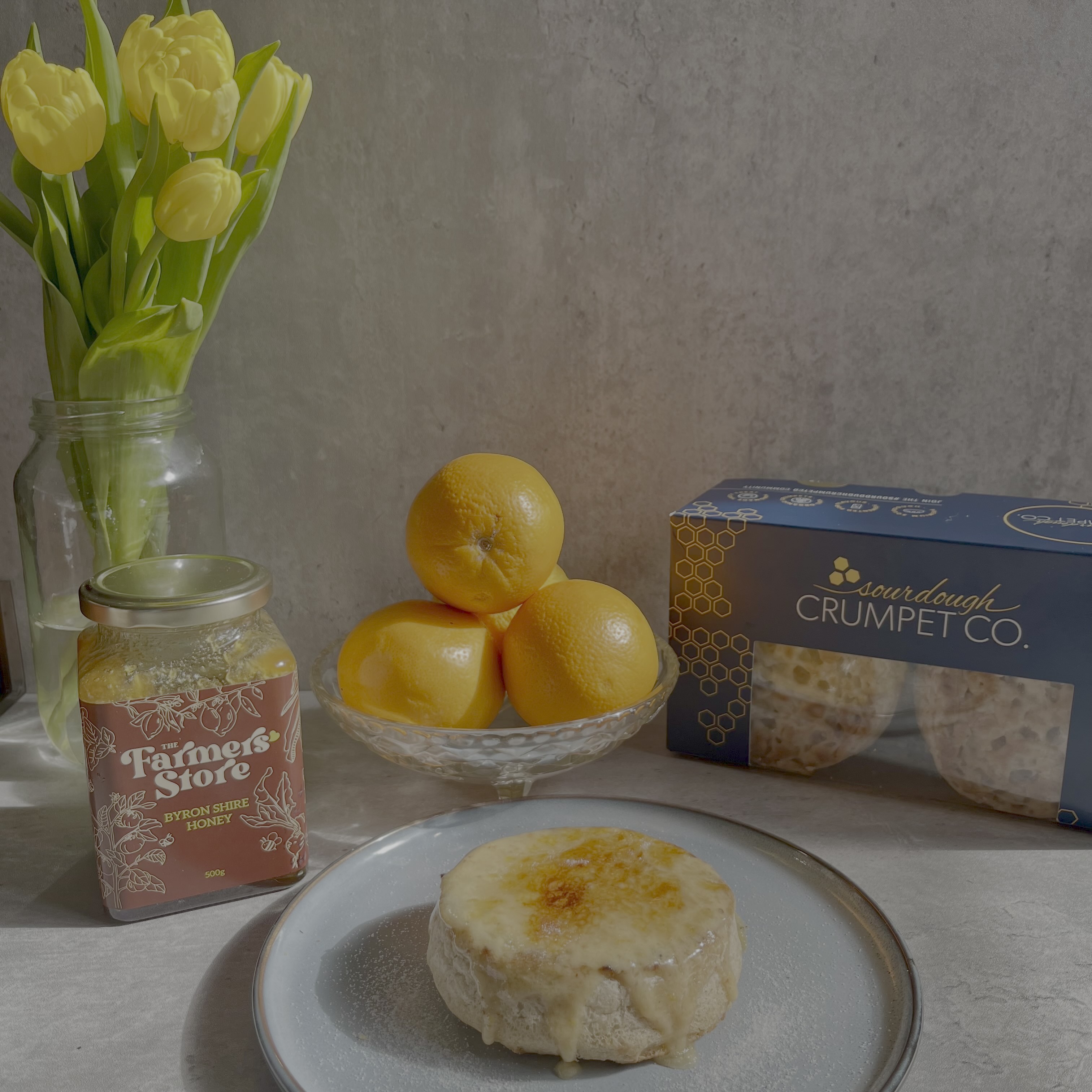 Crème Brûlée Crumpets