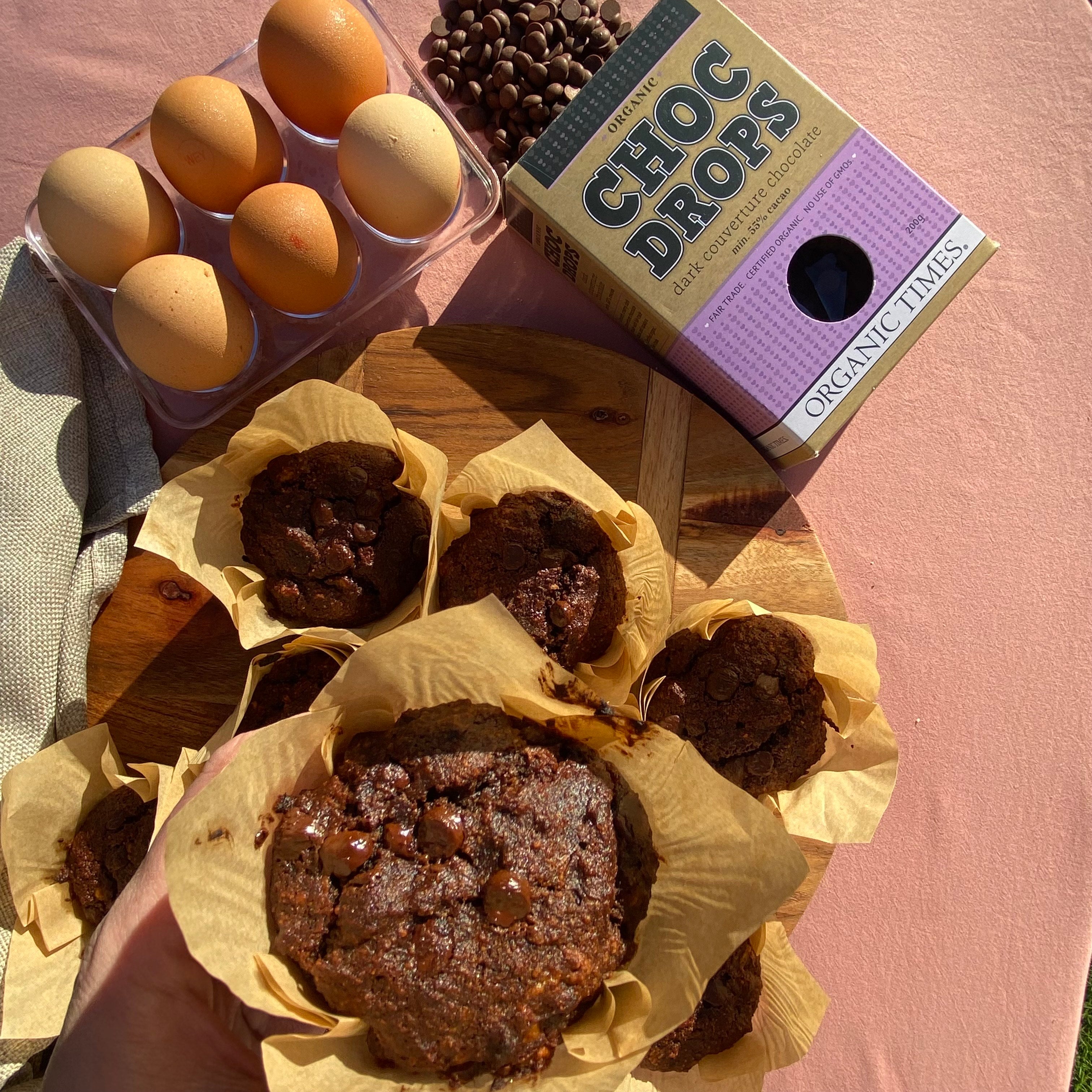 chocolate chip muffins organic choc chips