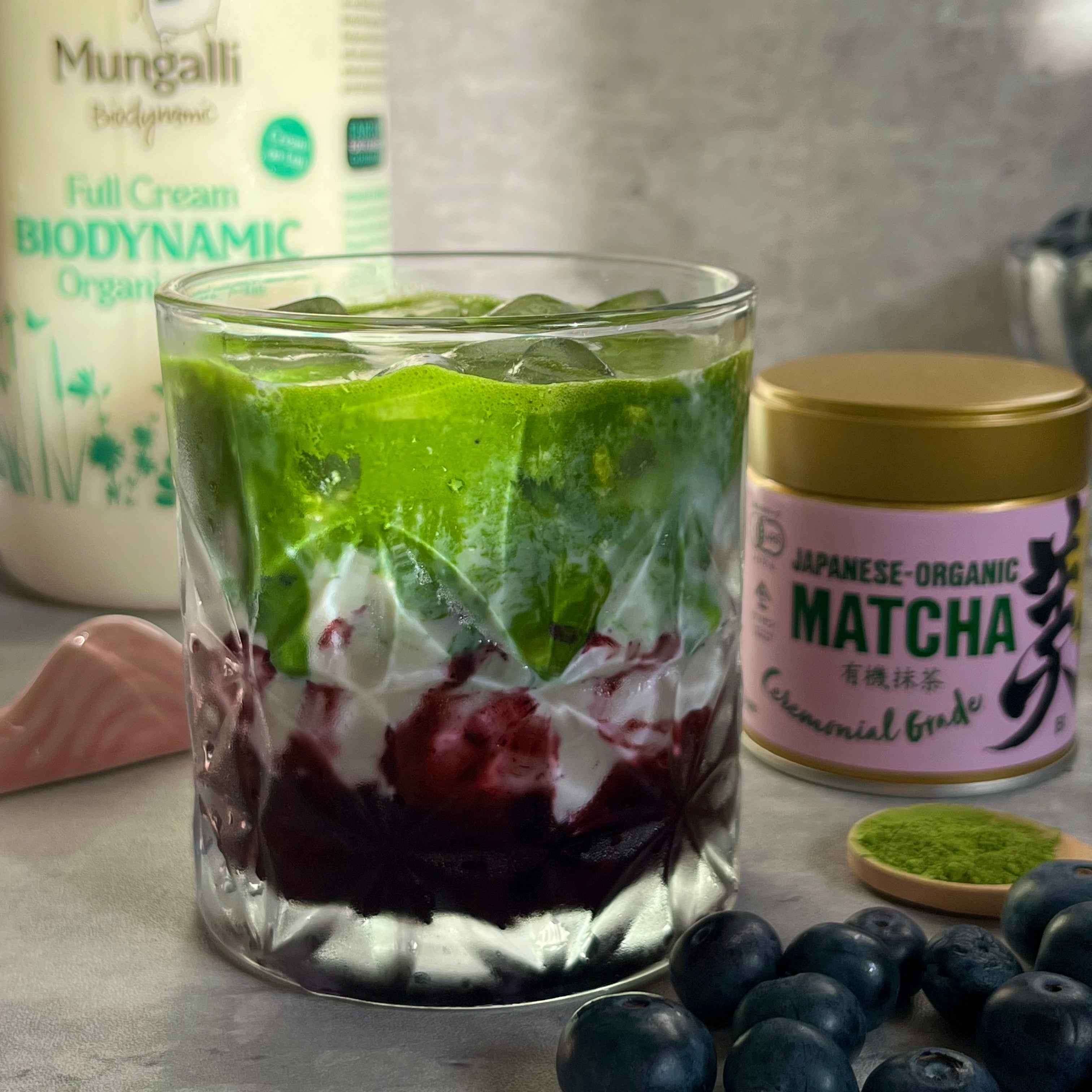 Iced Blueberry Matcha