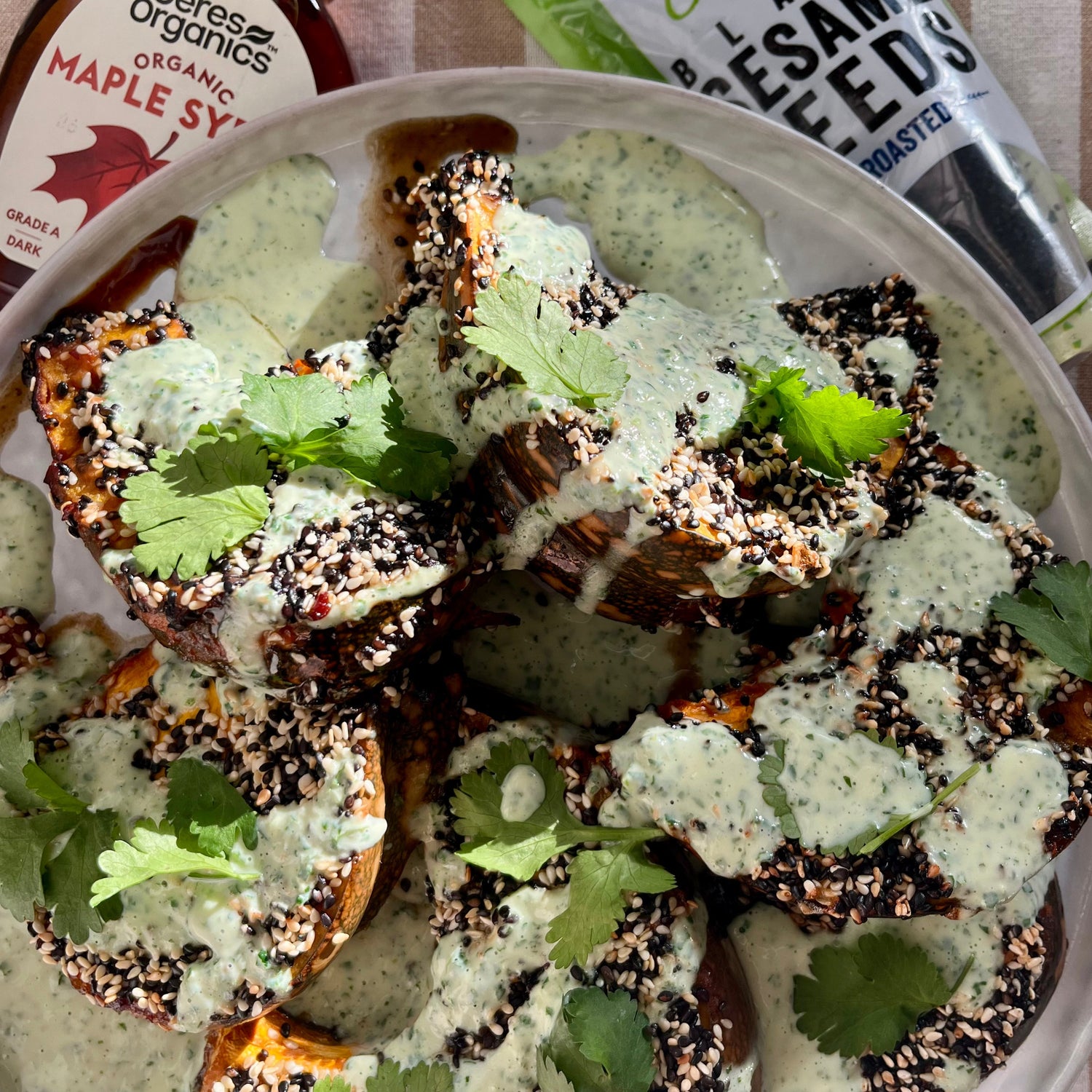Miso Sesame Crusted Pumpkin