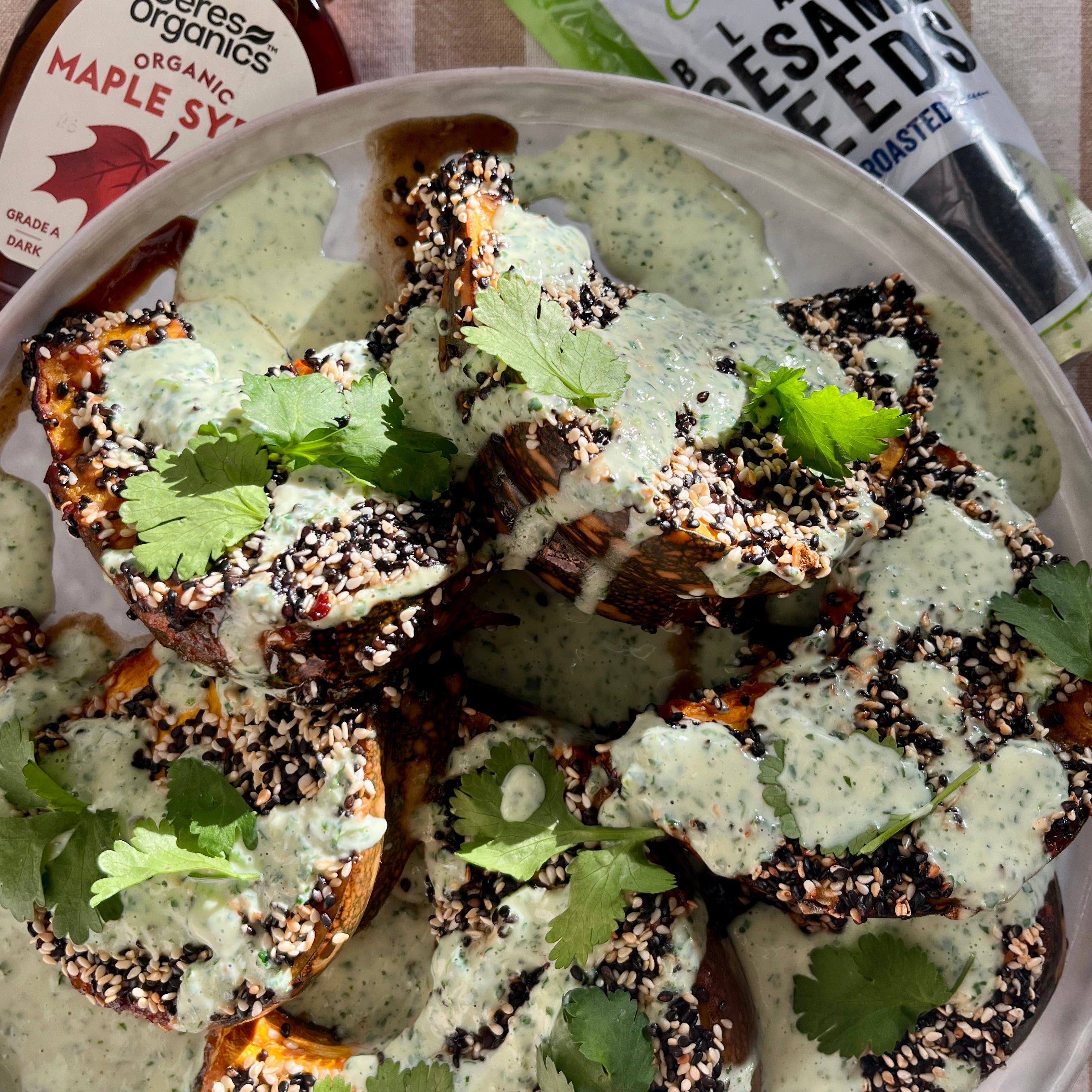 Miso Sesame Crusted Pumpkin