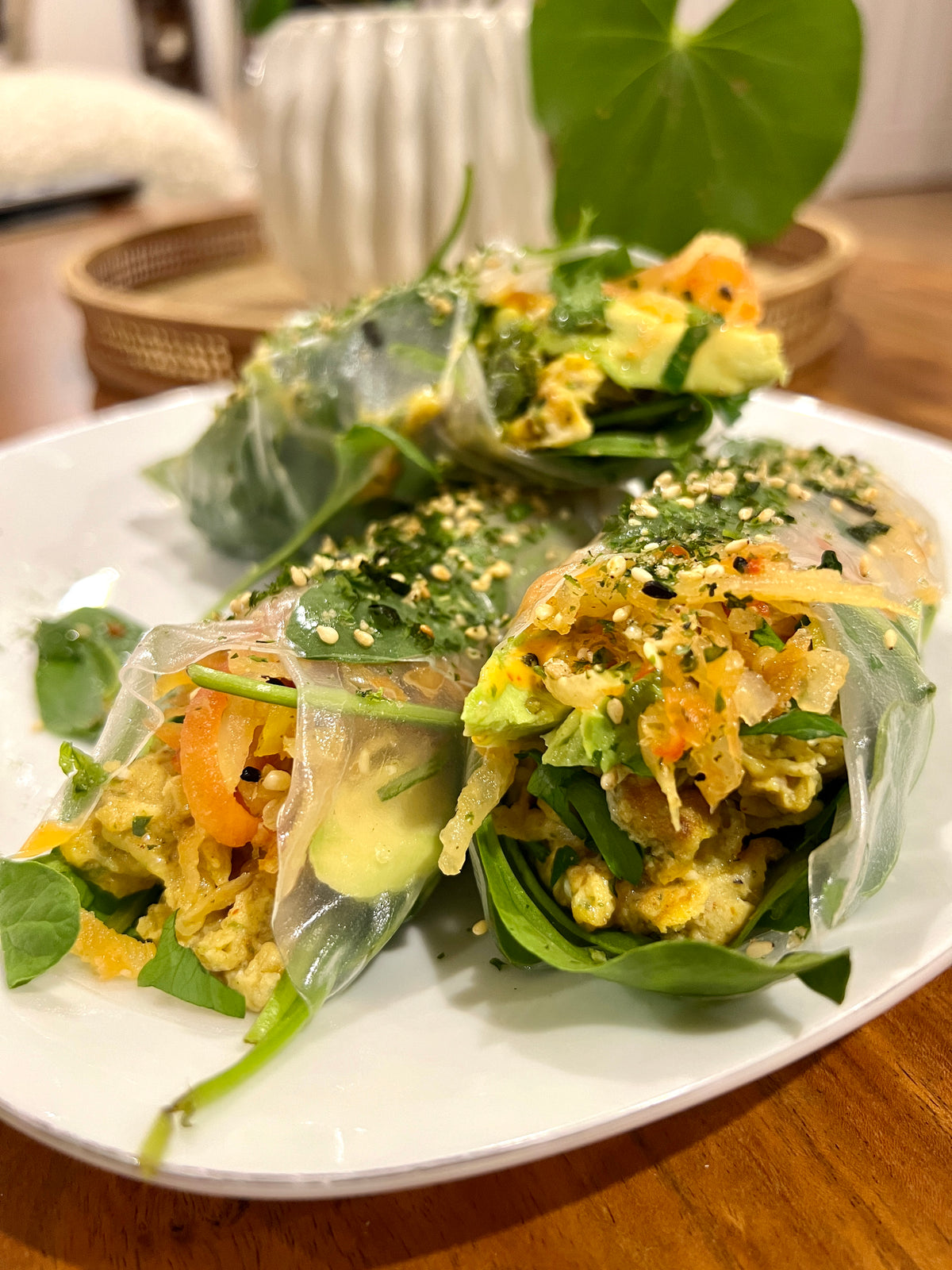 VIETNAMESE RICE PAPER ROLLS with LOVE ORGANICS ACHARA