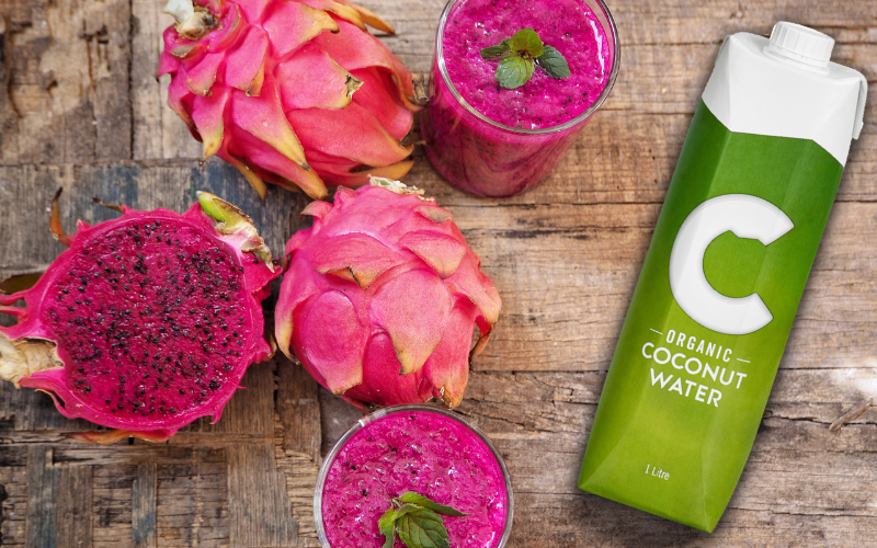 Dragon Fruit Smoothie with Coconut Water