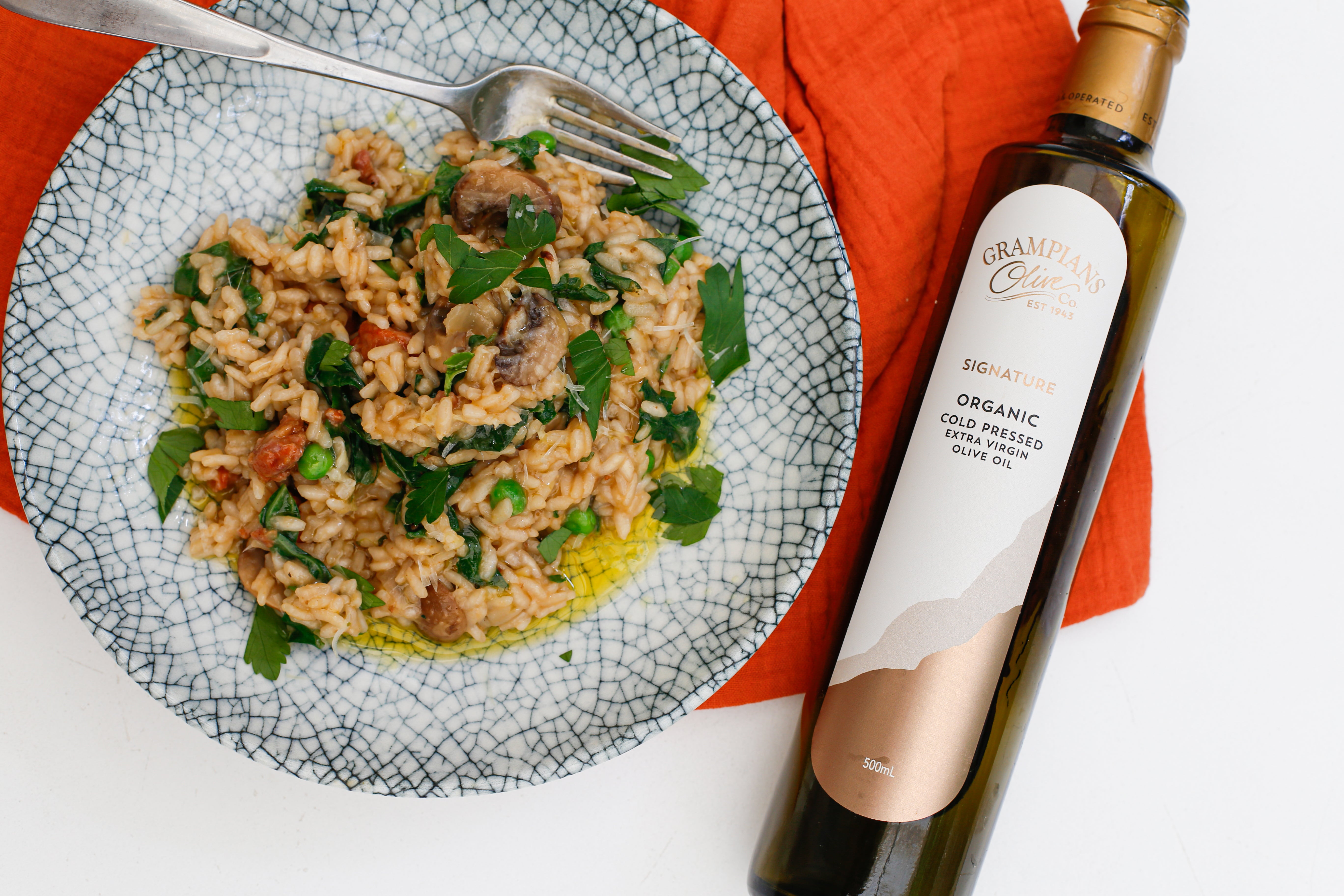 Mushroom-and-Chorizo-Risotto-Ingredients